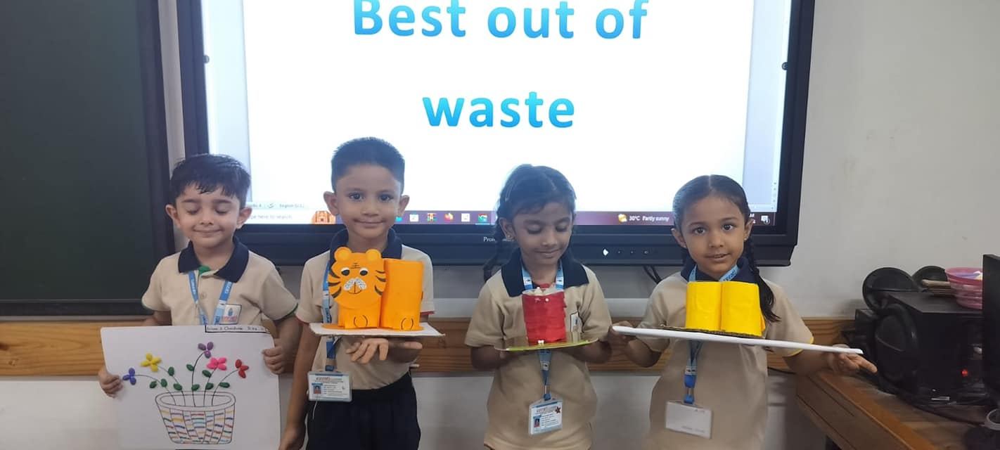 Best out of waste competition random clicks-Pre Primary