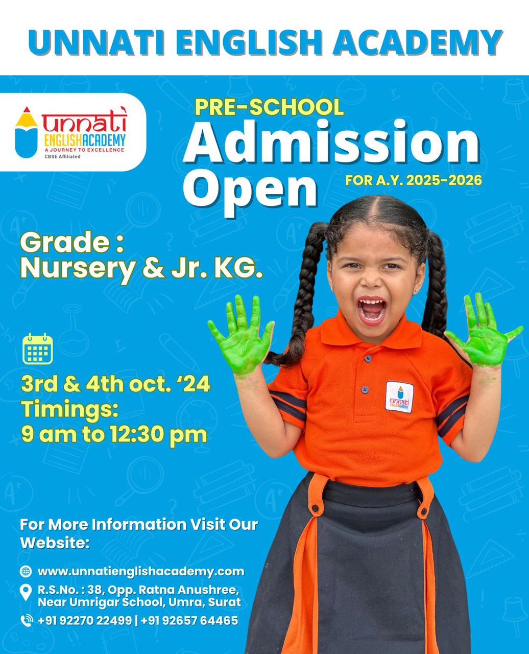 Pre-School Admissions open For Academic Year 2025-2026